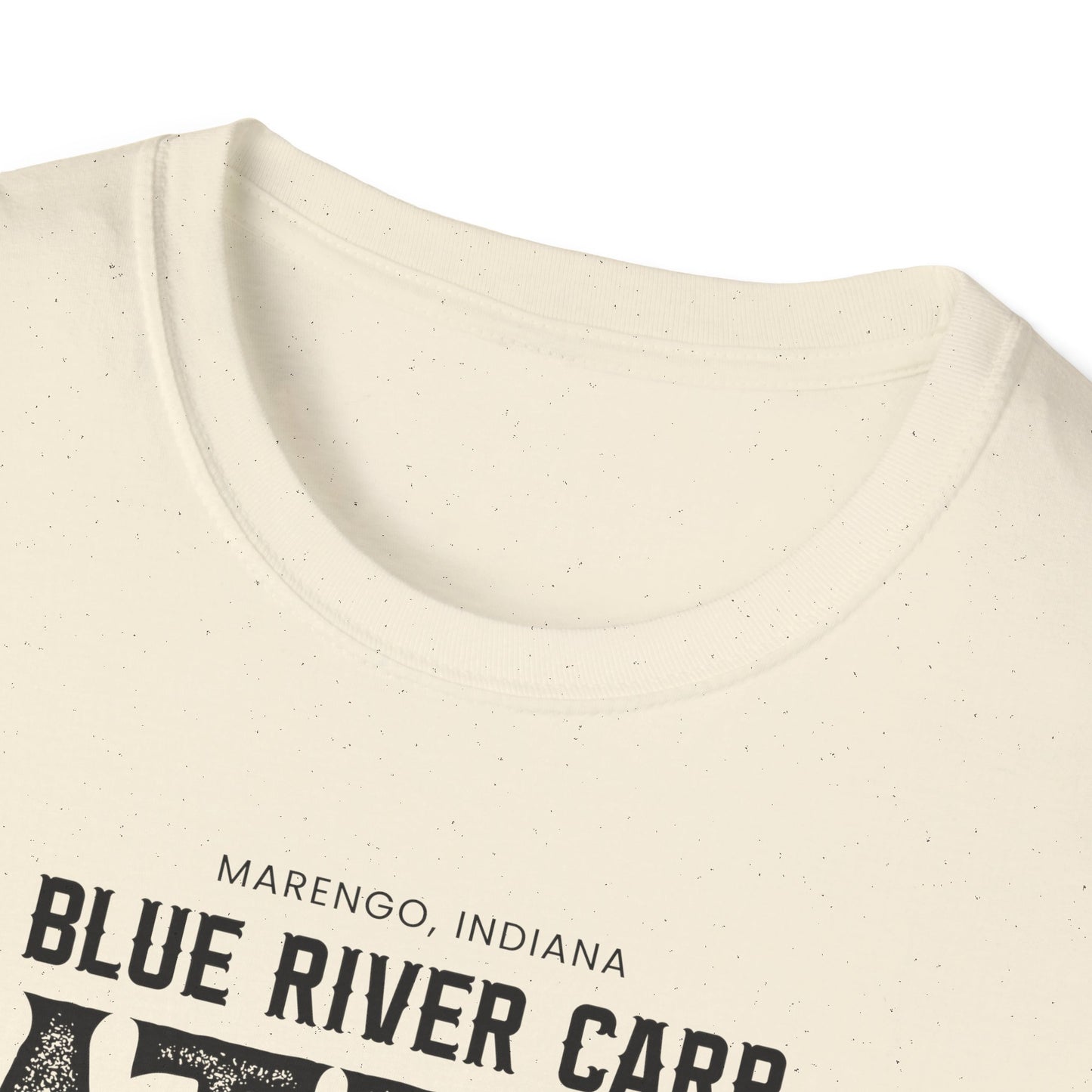 Blue River Carp - Unisex Softstyle T-Shirt (Bk Lettering)