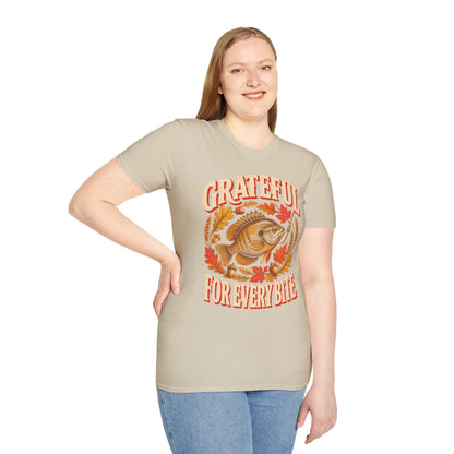 Grateful for Every Bite Fish Thanksgiving T-Shirt