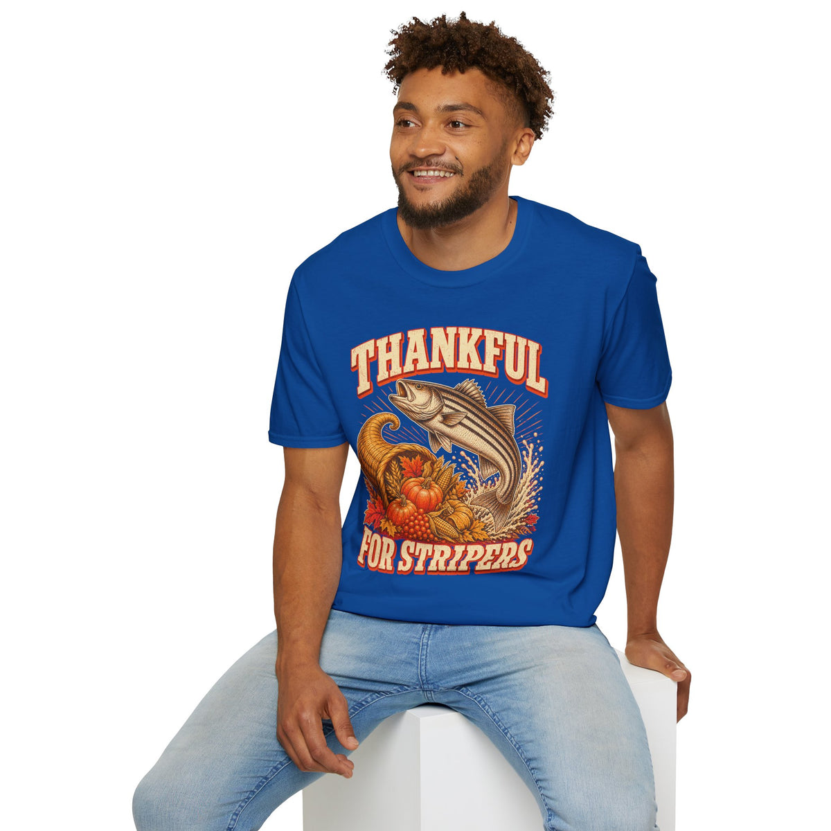 Thankful for Stripers Fishing T-Shirt
