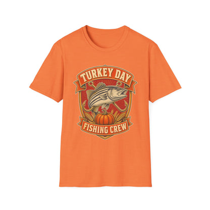 Turkey Day Fishing Crew T-Shirt – Thanksgiving Fishing Shirt