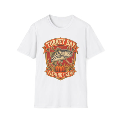 Turkey Day Fishing Crew T-Shirt – Thanksgiving Fishing Shirt