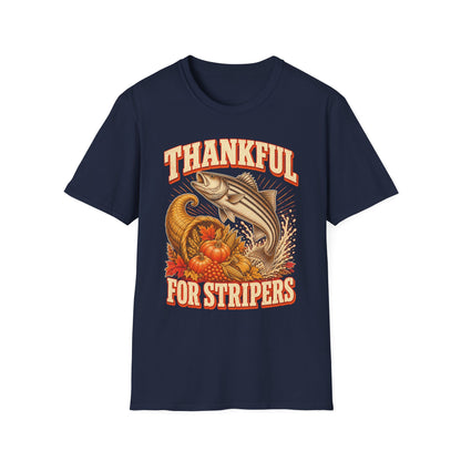 Thankful for Stripers Fishing T-Shirt