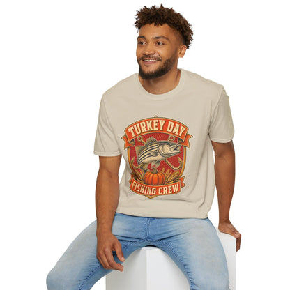 Turkey Day Fishing Crew T-Shirt – Thanksgiving Fishing Shirt