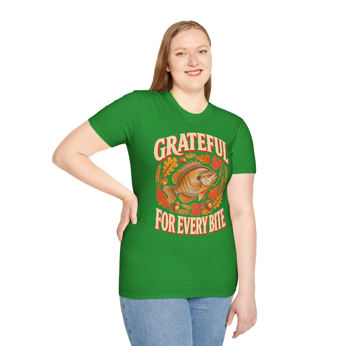Grateful for Every Bite Fish Thanksgiving T-Shirt