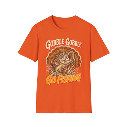 Gobble Gobble Go Fishing Turkey Hunting T-Shirt