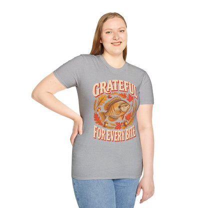Grateful for Every Bite Fish Thanksgiving T-Shirt