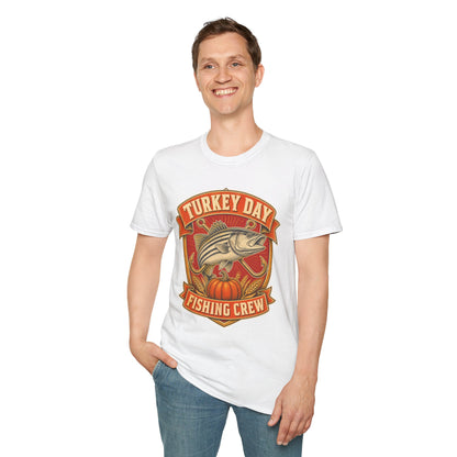 Turkey Day Fishing Crew T-Shirt – Thanksgiving Fishing Shirt