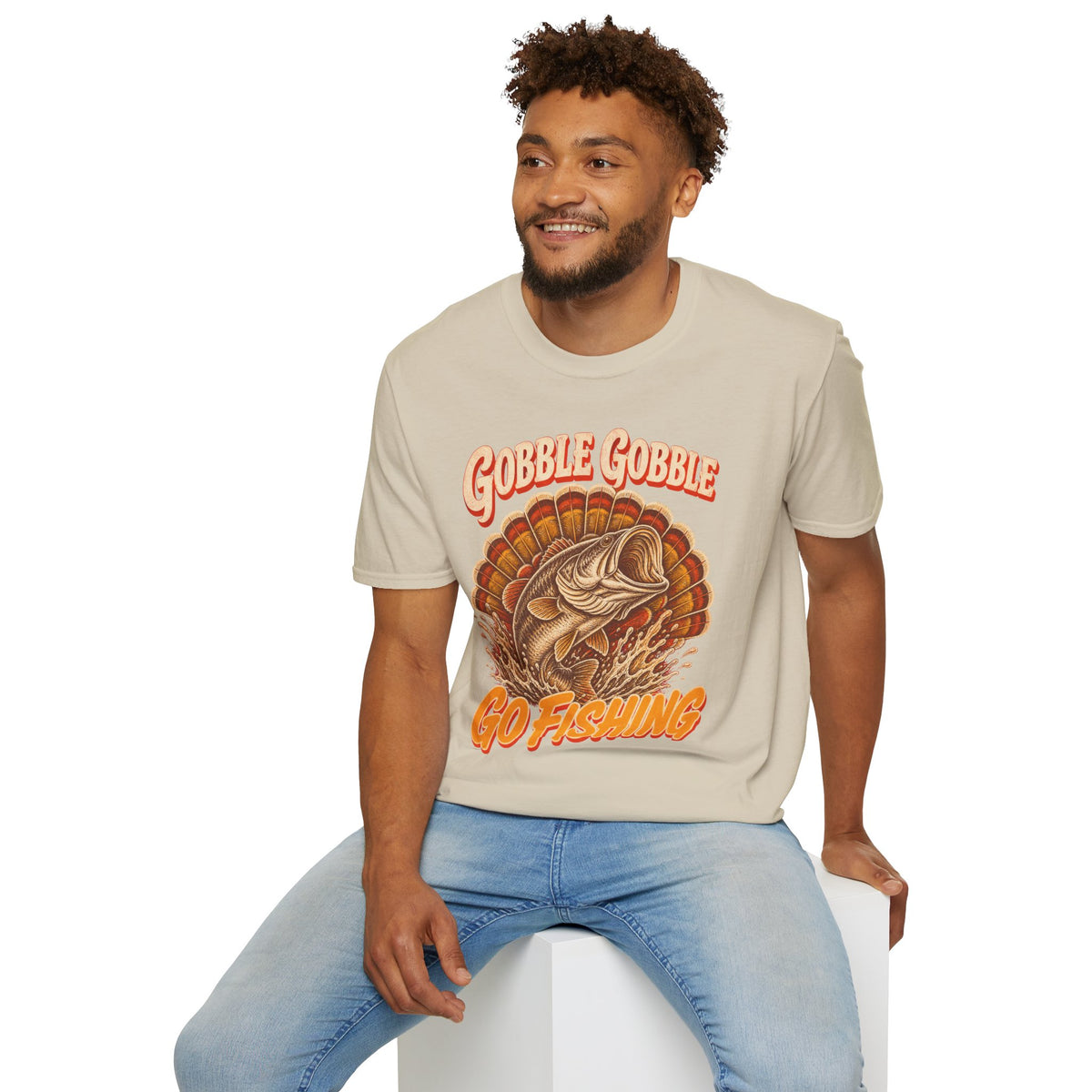 Gobble Gobble Go Fishing Turkey Hunting T-Shirt