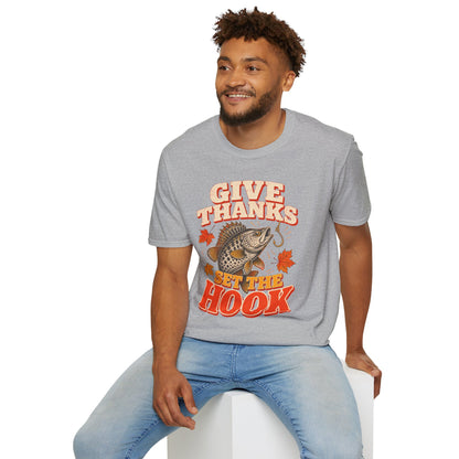 Give Thanks, Set the Hook Thanksgiving Fishing T-Shirt