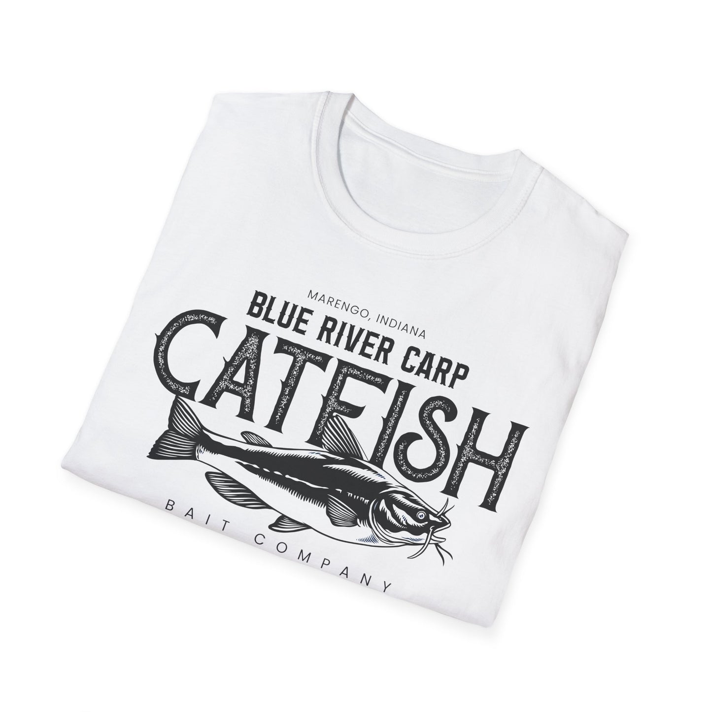 Blue River Carp - Unisex Softstyle T-Shirt (Bk Lettering)