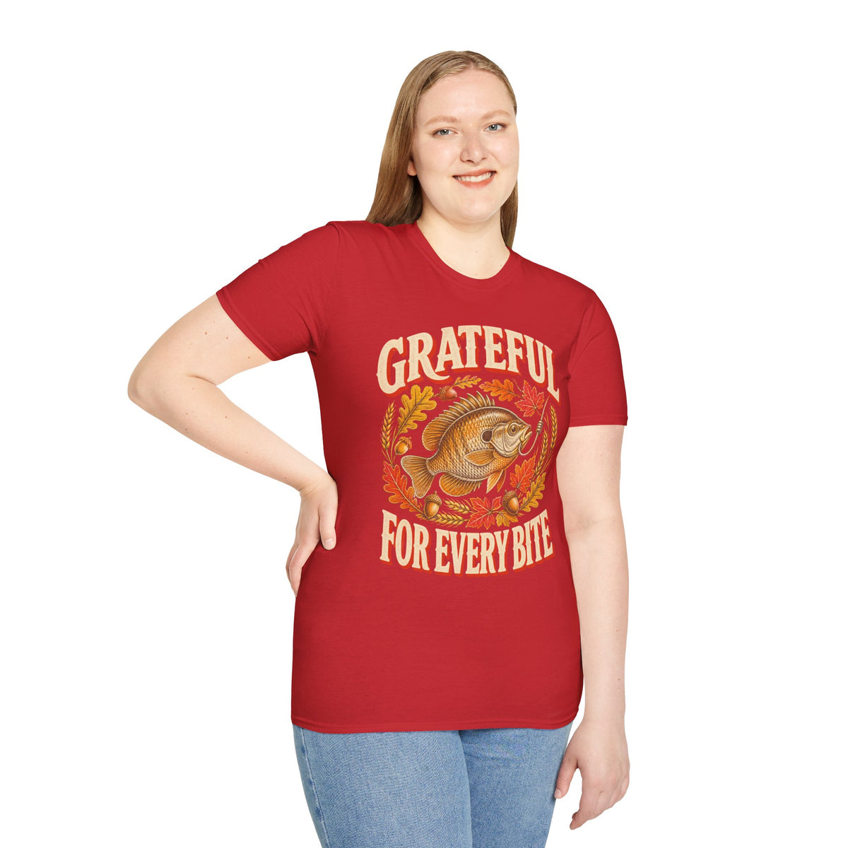 Grateful for Every Bite Fish Thanksgiving T-Shirt