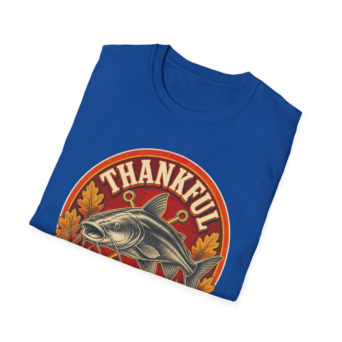 Thankful Grateful & Hooked Fishing T-Shirt