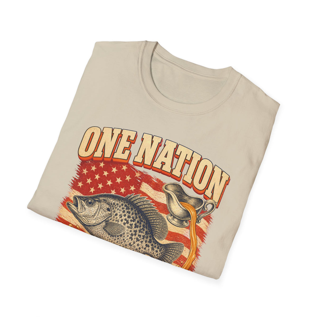 One Nation Under Gravy Funny Fish Thanksgiving T-Shirt