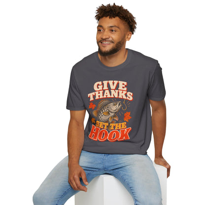 Give Thanks, Set the Hook Thanksgiving Fishing T-Shirt