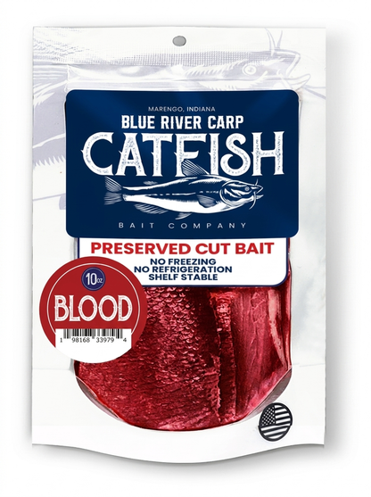 Blue River Carp Preserved Pre-Cut Fish Bait Chunks, 10oz Package