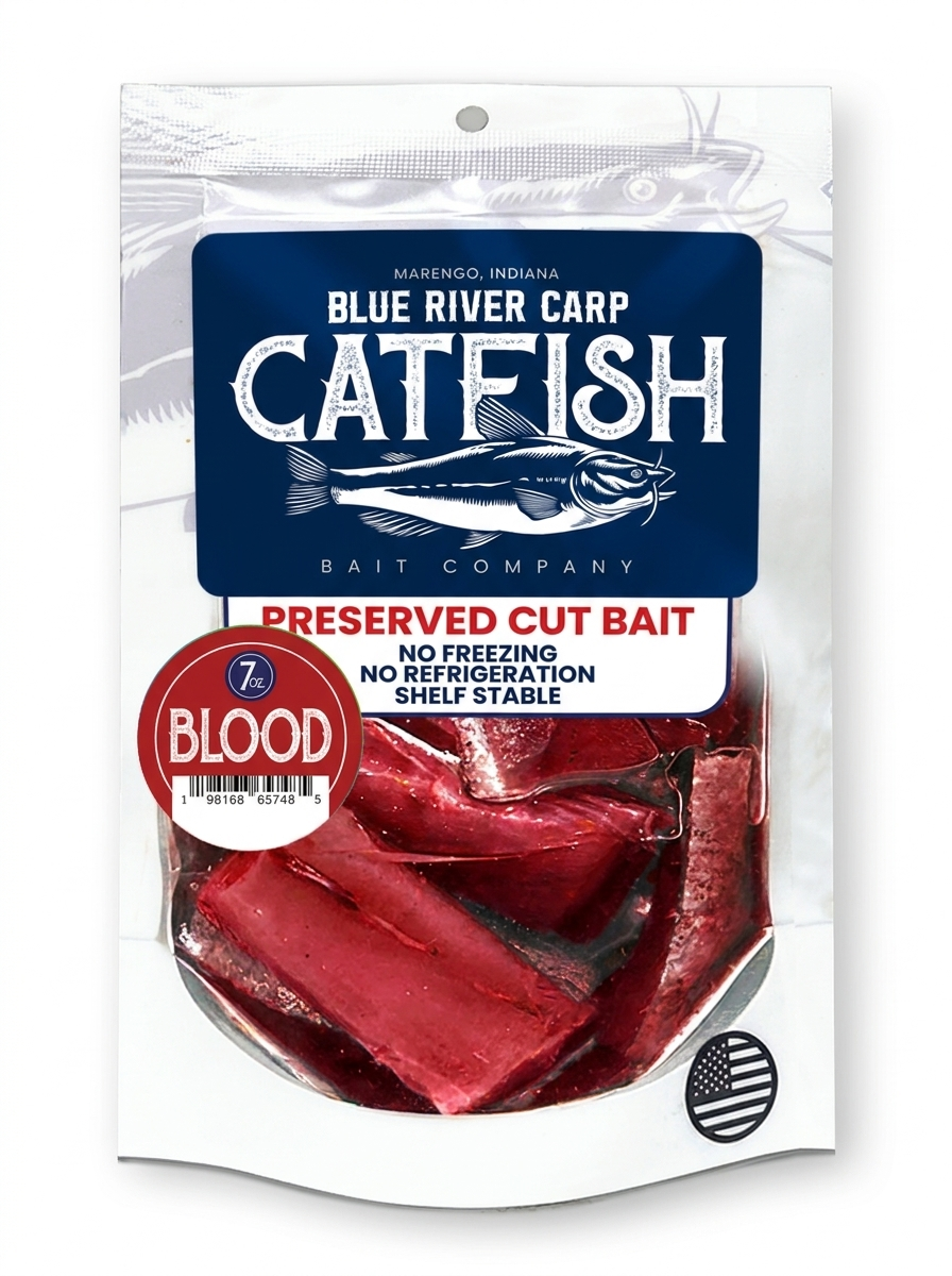 7oz Package (Nuggets) - Preserved "Real" Pre-Cut Fish Bait, Multiple Scents Available