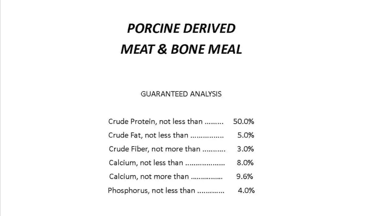 Pork Meat and Bone Meal (MBM) - 2.2lbs or 1kg